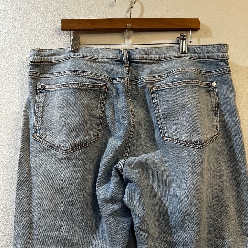 Pilcro High Rise Straight Leg Cropped Denim Jeans Size 33P Light Blue - Picture 6 of 12